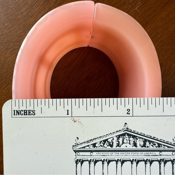 Chanel Pink Rhinestone Cuff Bracelet - Picture 7 of 8